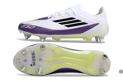 F50 Elite SG Soft Ground - Blanc/Noir/Violet