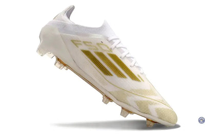 F50 Elitee Lacets FG - Blanc/Doré