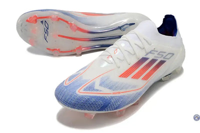 F50 Elitee Lacets FG - Blanc/Orange/Bleu