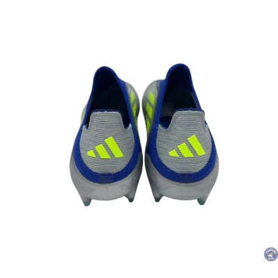 F50 Laceless MESSI Elite FG LA VIDA RAPIDA - ARGENTÉ/JAUNE/BLEU