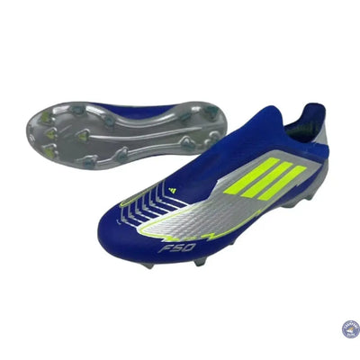 F50 Laceless MESSI Elite FG LA VIDA RAPIDA - ARGENTÉ/JAUNE/BLEU