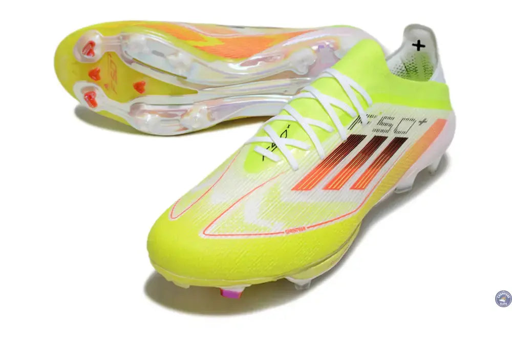 F50+ Lacets FG - Blanc/Jaune Fluo/Orange/noir