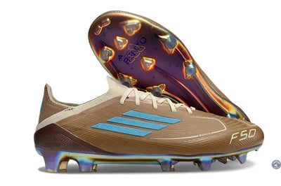 F50 Messi X Bad Bunny Elite Lacets FG - Cardboard/Blanc/Turquoise ÉDITION LIMITÉE