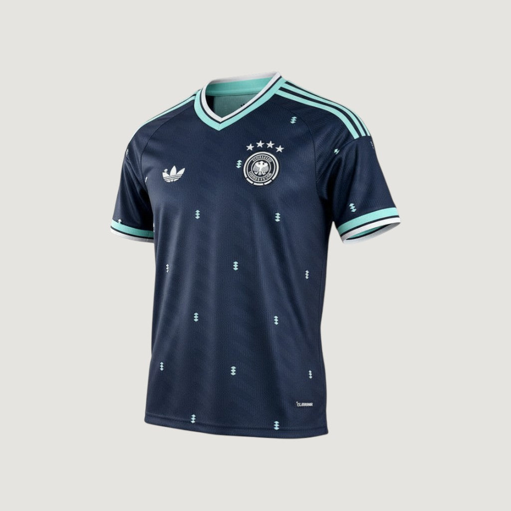 Allemagne – Maillot Extérieur Coupe du Monde 2026 – Bleu marine, Bleu ciel