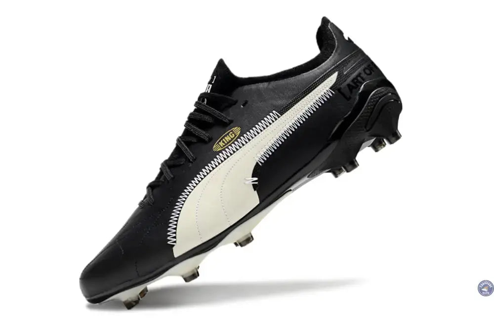 King Ultimate FG/AG Art of Football - Noir/Alpine Snow/Doré/Blanc ÉDITION LIMITÉE