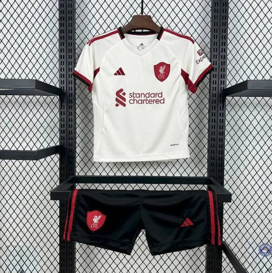 Kits Enfants Liverpool 2025/26 Extérieur