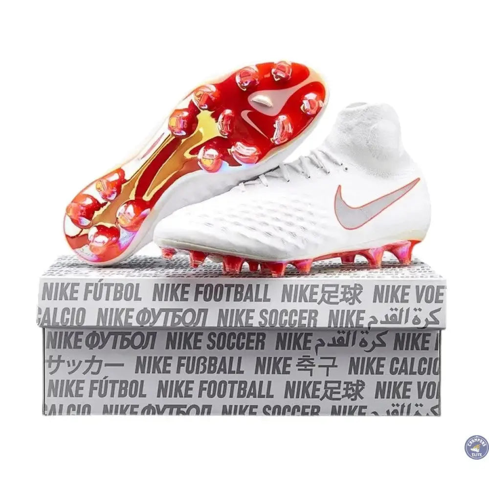 MAGISTA OBRA 2 ELITE DF FG JUST DO IT - BLANC/ROUGE CRAMOISI