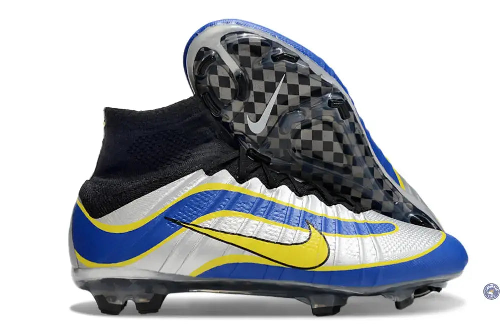 Mercurial Superfly 4 R9 FG - Argenté/Bleu/Jaune/Noir