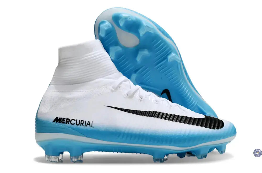 Mercurial Superfly 5 FG Blanc/Bleu/Noir