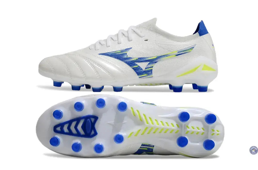 Morelia Neo 4 Elite FG/AG - Blanc/Bleu/Jaune