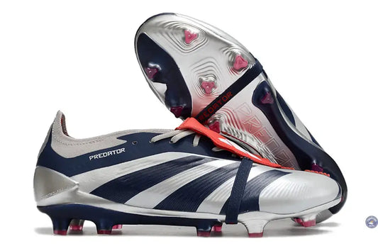 Predator 24 Elite Fold-over Tongue FG Roteiro - Argenté/Bleu marine/Rouge ÉDITION LIMITÉE