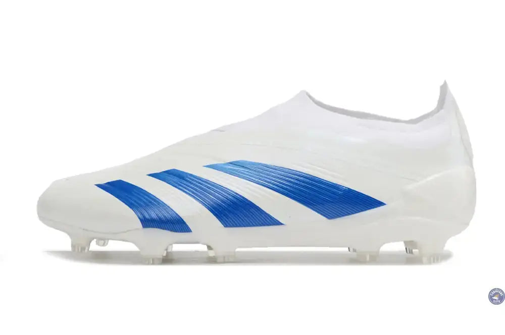 Predator 24 Elite Laceless FG Predstrike  - Blanc/Bleu