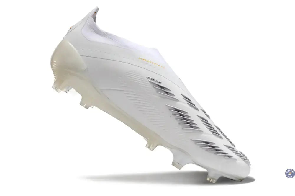 Predator 24 Elite Laceless FG Predstrike  - Blanc/Or