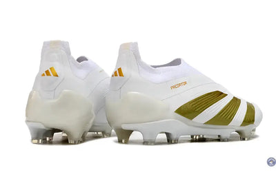 Predator 24 Elite Laceless FG Predstrike  - Blanc/Or