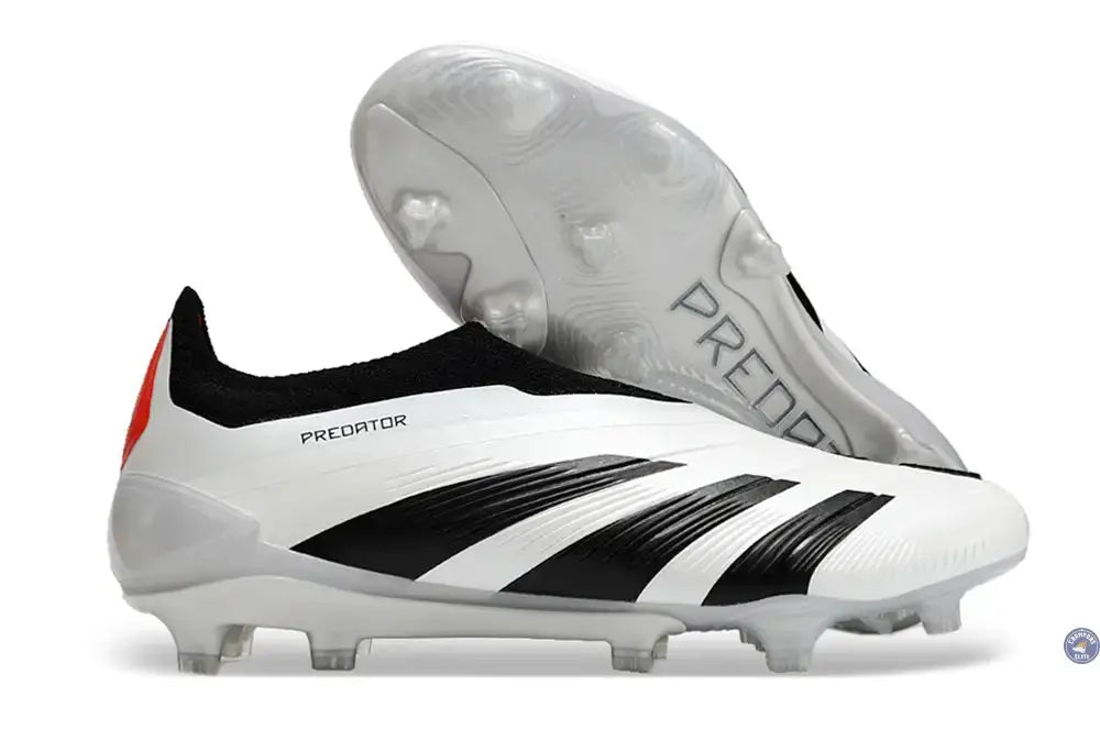 Predator 24 Elite Laceless FG Predstrike - Champagne/Noir/Rouge