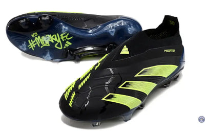 Predator 24 Elite Laceless FG Predstrike  - Merky FC Noir/Vert Fluo