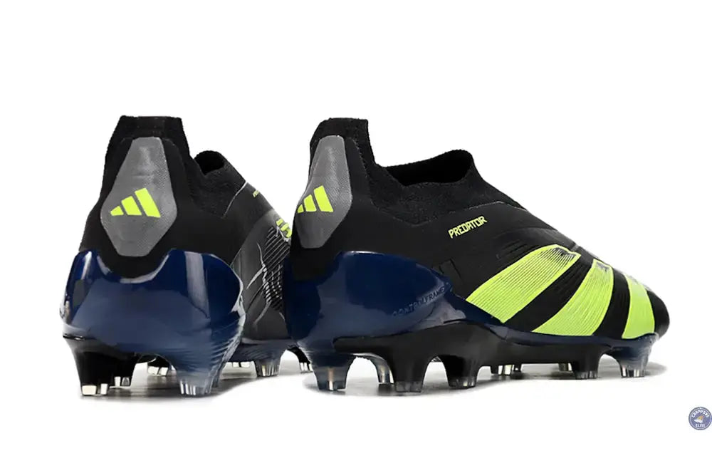 Predator 24 Elite Laceless FG Predstrike  - Merky FC Noir/Vert Fluo