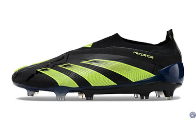Predator 24 Elite Laceless FG Predstrike  - Merky FC Noir/Vert Fluo