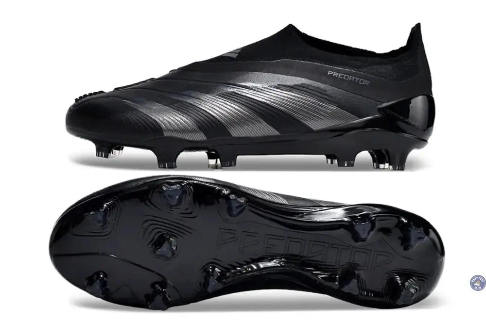 Predator 24 Elite Laceless FG Predstrike  - Noir/Argent