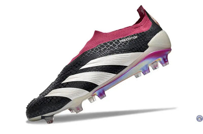 Predator 24 Elite Laceless FG Predstrike - Noir/Blanc/Legacy Burgundy ÉDITION LIMITÉE