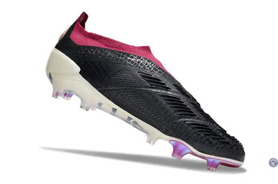 Predator 24 Elite Laceless FG Predstrike - Noir/Blanc/Legacy Burgundy ÉDITION LIMITÉE