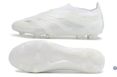 Predator 24 Elite Laceless FG Predstrike - Pearlized - Blanc