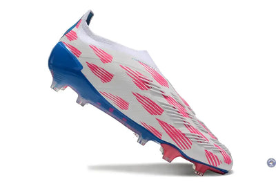 Predator 24 Elite Laceless FG Predstrike  - Reemergence - Blanc/Bleu/Rose
