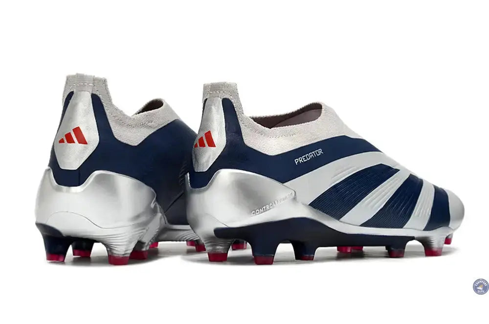 Predator 24 Elite Laceless FG Predstrike  - 'Roteiro Pack' - Gris/Bleu/Rouge