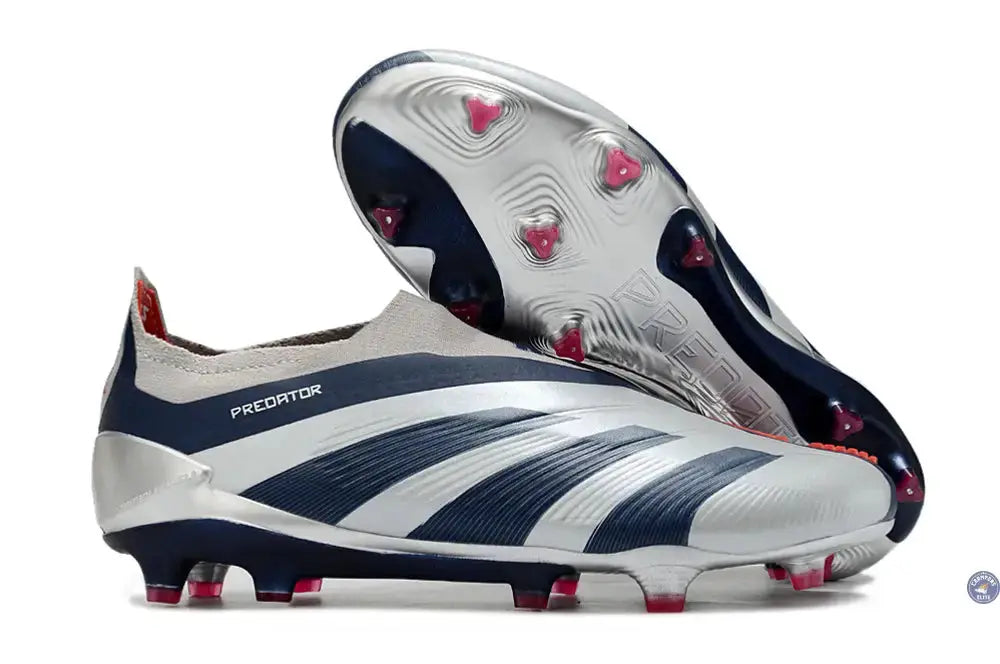 Predator 24 Elite Laceless FG Predstrike  - 'Roteiro Pack' - Gris/Bleu/Rouge