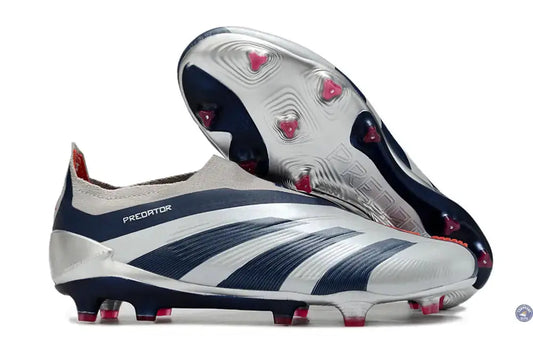 Predator 24 Elite Laceless FG Predstrike  - 'Roteiro Pack' - Gris/Bleu/Rouge