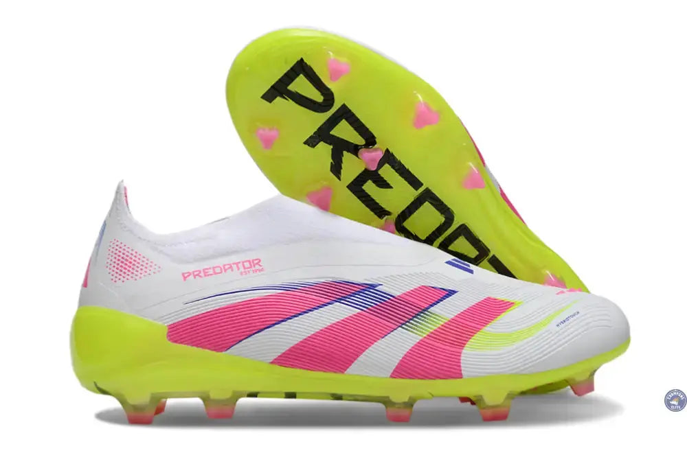Predator 25 Laceless Celestial Victory FG Blanc/Jaune/Rose