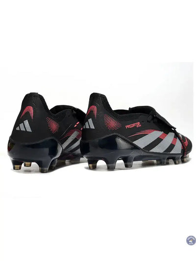 Predator Elite Fold-over Tongue AG Stealth Victory - Noir/Gris/Lucid Red