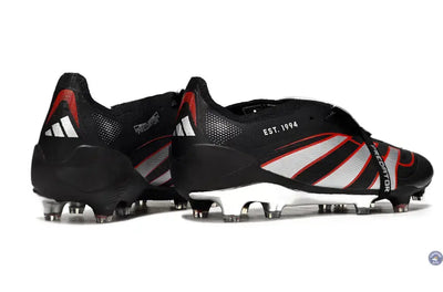PREDATOR ELITE FOLD-OVER TONGUE FG OBSIDIAN STRIKE - Noir/Argent/Rouge