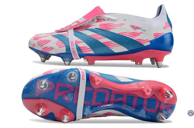 Predator Elite Fold-over Tongue SG Reemergence - Blanc/Bleu/Rose