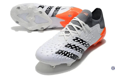 Predator Freak Basse Lacets FG - Blanc/Noir/Orange