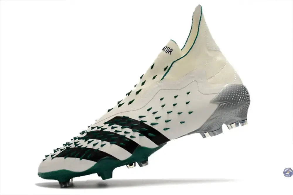 Predator Freak Laceless FG Equipment - Blanc/Noir/Vert ÉDITION LIMITÉE