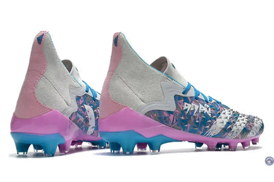 Predator Freak Lacets FG - Gris/Rose/Bleu