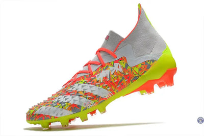 Predator Freak Lacets FG Numbers Up - Gris/Blanc/Jaune