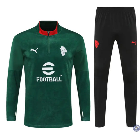 Survêtement d'entraînement demi-zip - AC Milan 2025/2026 - Vert/Noir/Rouge
