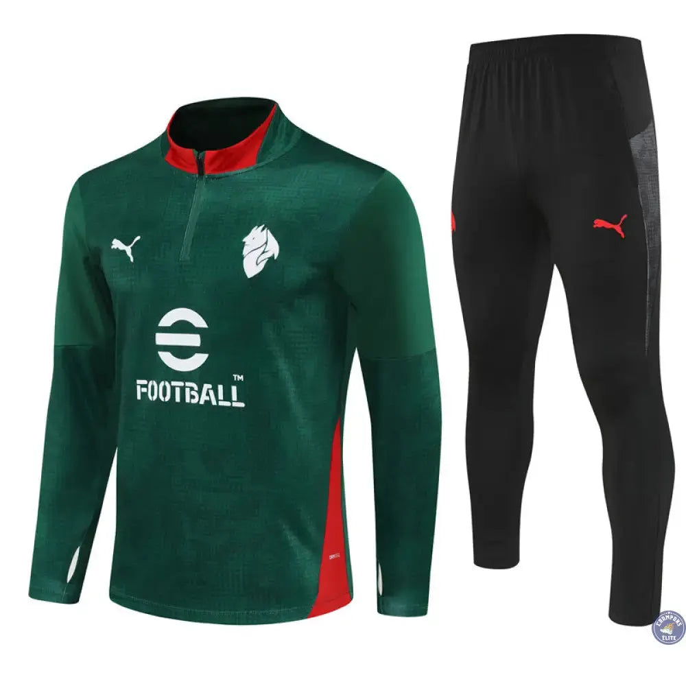 Survêtement d'entraînement demi-zip - AC Milan 2025/2026 - Vert/Noir/Rouge