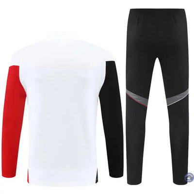 Survêtement d'entraînement demi-zip - Ajax 2025/2026 - Blanc/Noir/Rouge