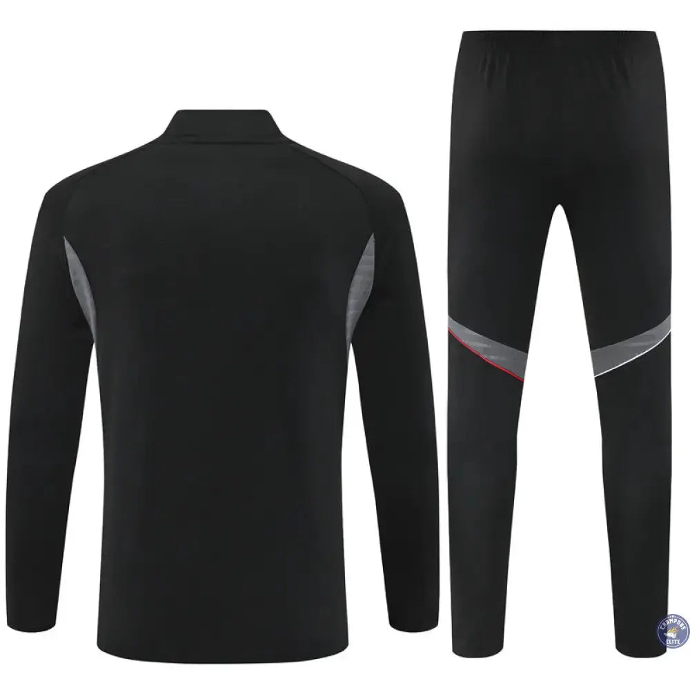 Survêtement d'entraînement demi-zip - Ajax 2025/2026 - Noir/Gris/Rouge