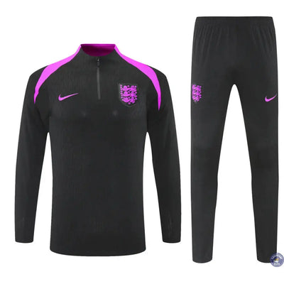 Survêtement d'entraînement demi-zip - Angleterre 2025/2026 - Noir/Violet