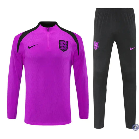 Survêtement d'entraînement demi-zip - Angleterre 2025/2026 - Violet/Noir