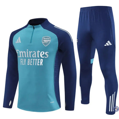 Survêtement d'entraînement demi-zip - Arsenal 2025/2026 - Bleu Marine/Bleu Ciel/Blanc