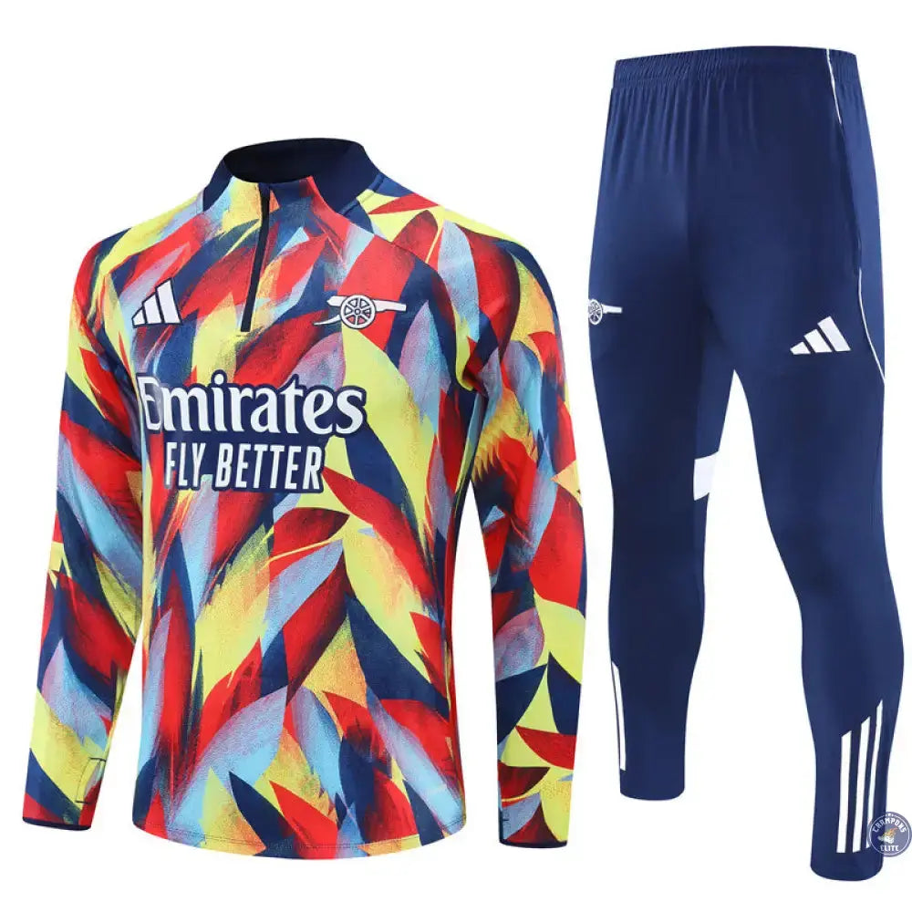 Survêtement d'entraînement demi-zip - Arsenal 2025/2026 - Bleu Marine/Multicolor
