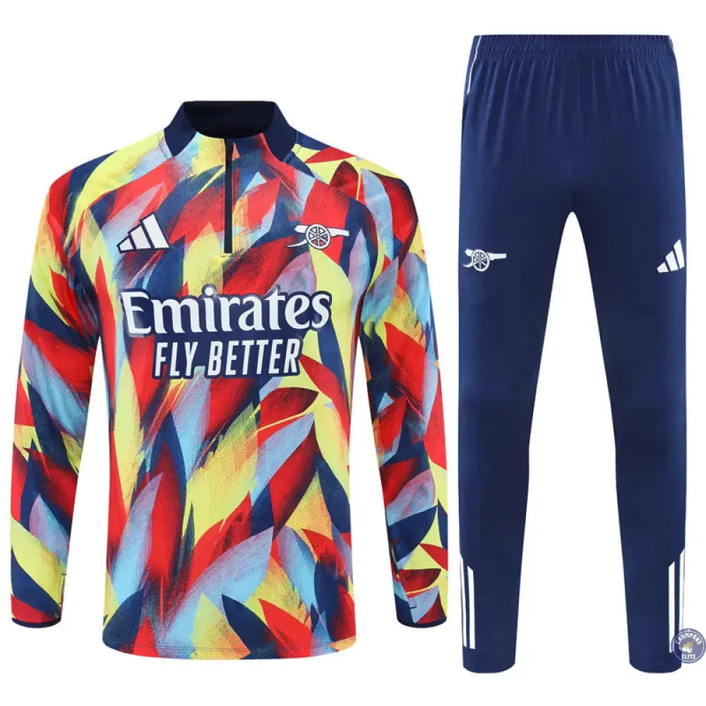 Survêtement d'entraînement demi-zip - Arsenal 2025/2026 - Bleu Marine/Multicolor