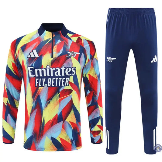 Survêtement d'entraînement demi-zip - Arsenal 2025/2026 - Bleu Marine/Multicolor