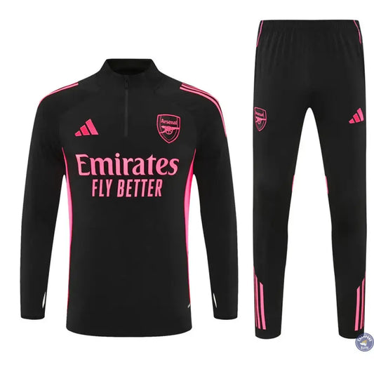 Survêtement d'entraînement demi-zip - Arsenal 2025/2026 - Noir/Rose