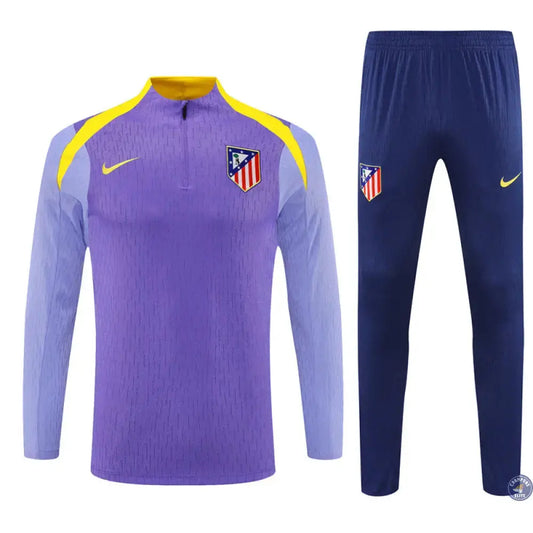 Survêtement d'entraînement demi-zip - Atlético Madrid 2025/2026 - Violet/Bleu Marine/Jaune